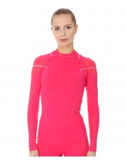 Koszulka damska Brubeck THERMO LS malinowy